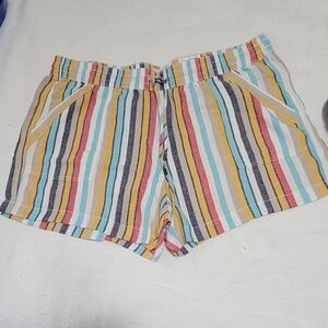 St. John's Bay Multicolor Striped High Waist Shorts